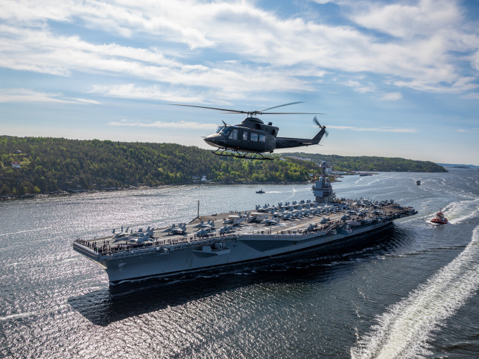 The USS Gerald R. Ford is the U.S. Navy’s newest aircraft carrier. Photo: Onar Digernes Aase / Forsvaret